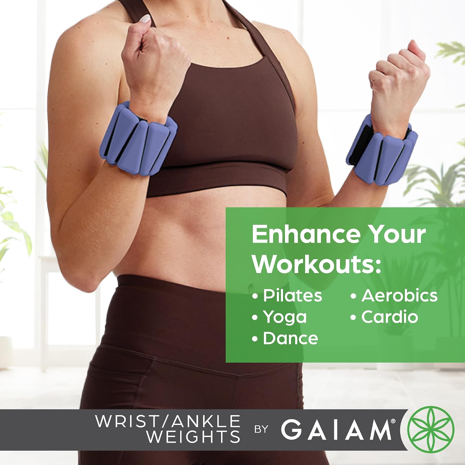 Detalle de Gaiam Wrist and Ankle Weights adjustable for workouts ๐