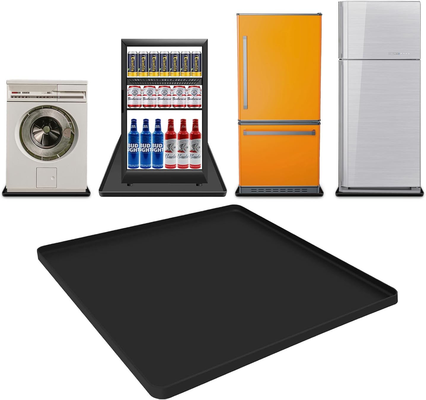 Detalle de Saphe SF-60mat Silicone Washer and Dryer Mat, 23.6 x 23.6 in, Black