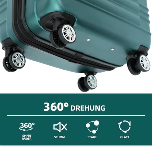 Thumbnail 6 de BEIBYE Reisekoffer 2088 Hartschalenkoffer L, Dunkelgrün – 75+ Liter, 4 Zwillingrollen, erweiterbar