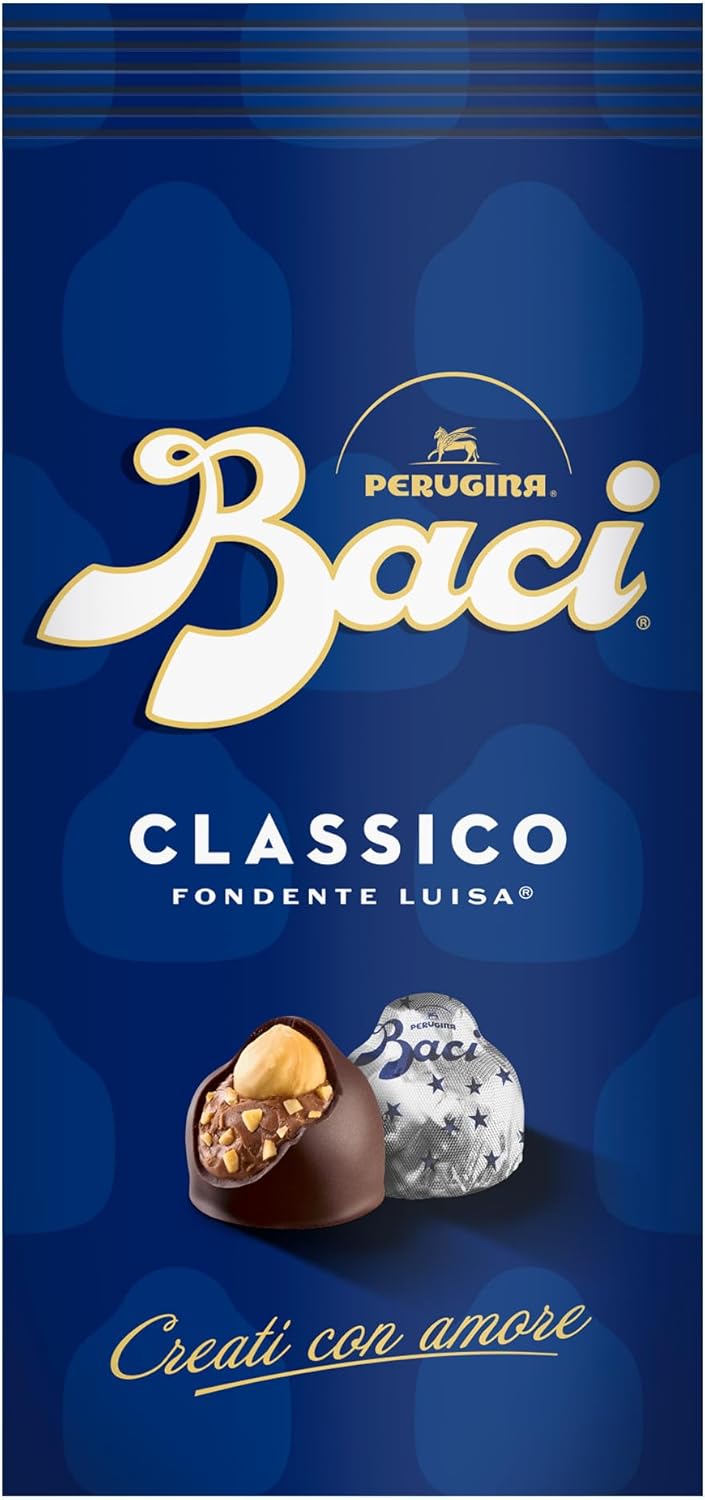 Detalle de BACI PERUGINA Classico Cioccolatini Fondenti al Gianduia, Sacchetto 400g