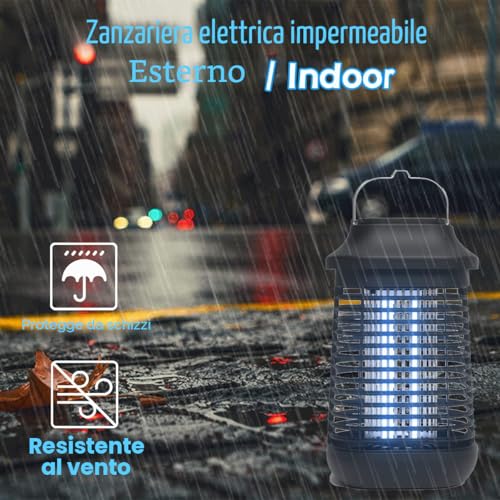 Thumbnail 6 de Raindot Lampada antizanzare: trappola elettrica esterno 4200 V, 20 W con custodia in metallo