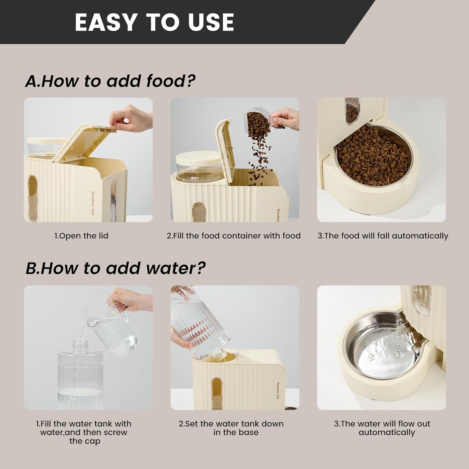 Thumbnail 5 de Gardner Pet 2-in-1 Auto Feeder 3L