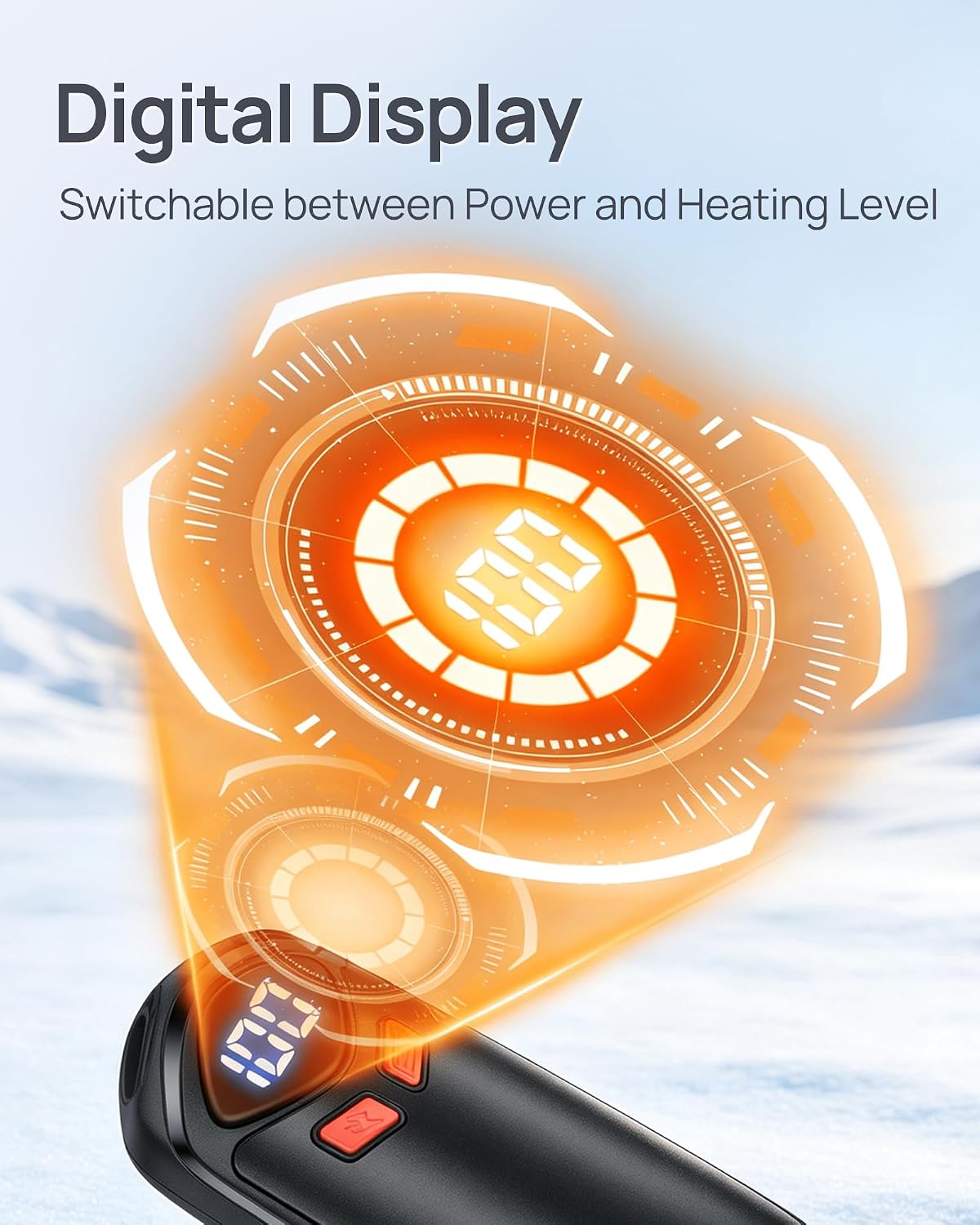 Thumbnail 2 de DeeKom Rechargeable Hand Warmers, 2-Pack with Five Heat Settings and Digital Display