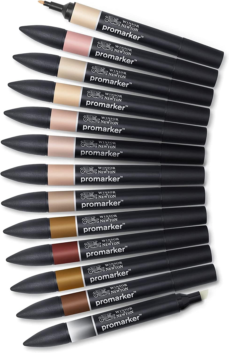 Detalle de Winsor & Newton Promarker: Set 12+1 Blender – tonalità pelle, qualità professionale