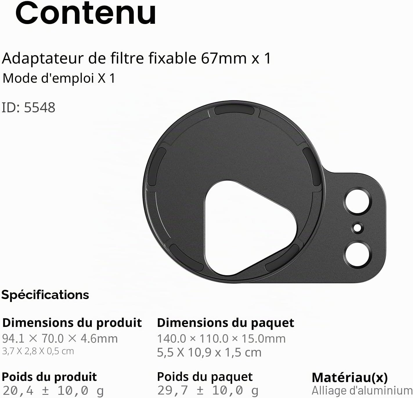 Thumbnail 5 de SMALLRIG FilMov 5548 bague 67 mm