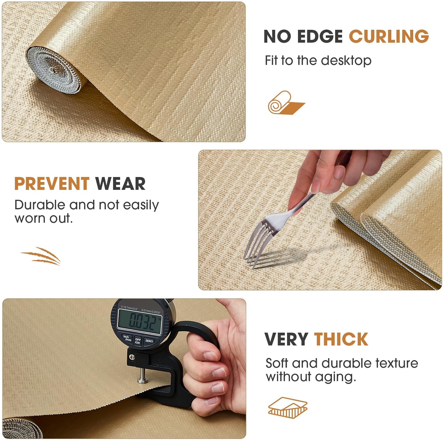 Detalle 2 de ALIUNI Drawer and Shelf Liner, Beige