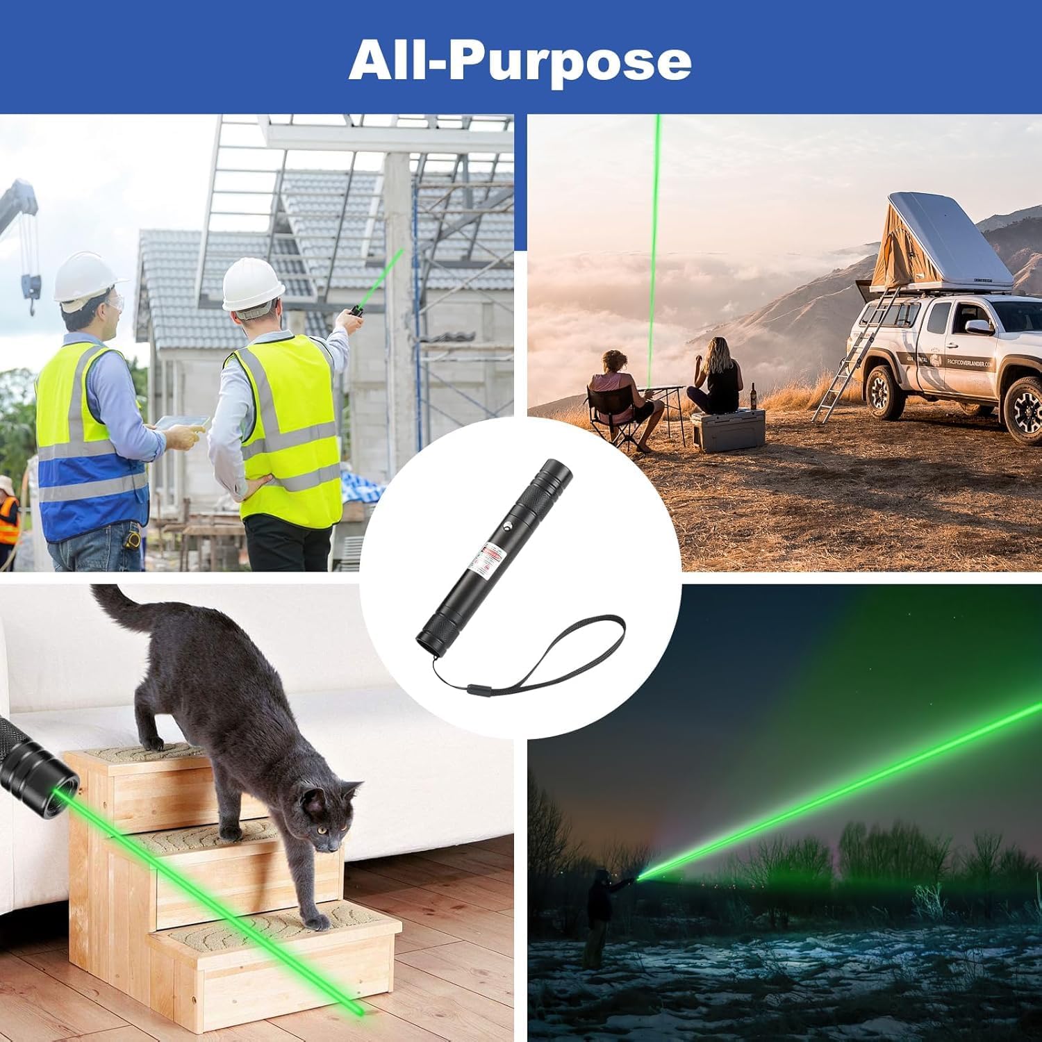 Thumbnail 6 de Damflew 9343 Green Laser Pointer, USB-A Charging, Starry-Sky Cap