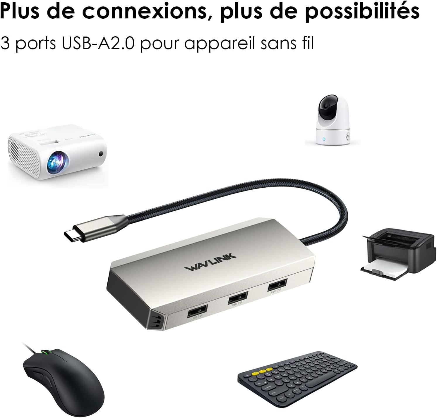 Thumbnail 6 de WAVLINK Station d’accueil triple 4K 7 en 1 avec double HDMI, DP et charge PD 100 W