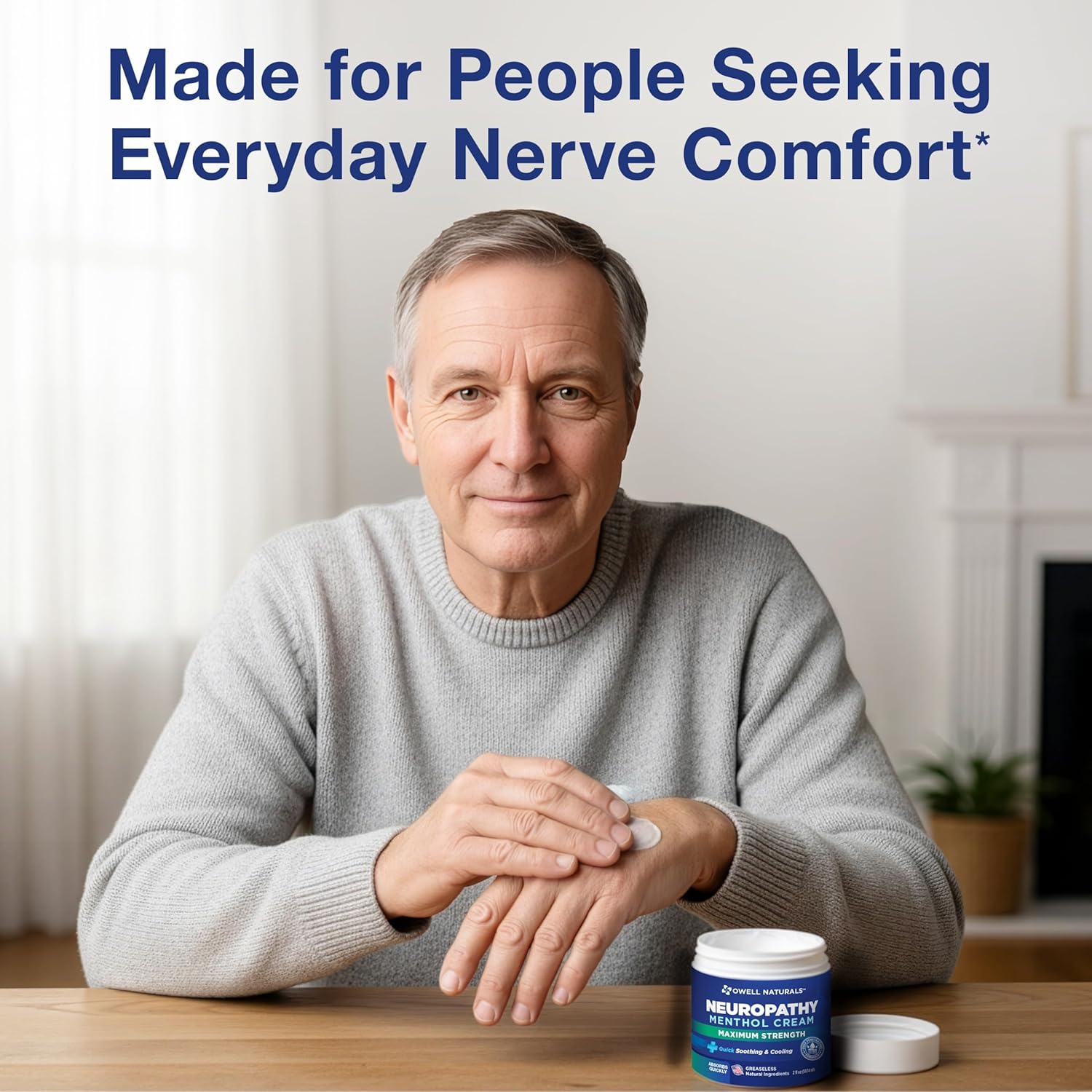 Thumbnail 6 de Owell Naturals Neuropathy Cream Extra Strength – Fast Absorbing Cooling 2-Pack