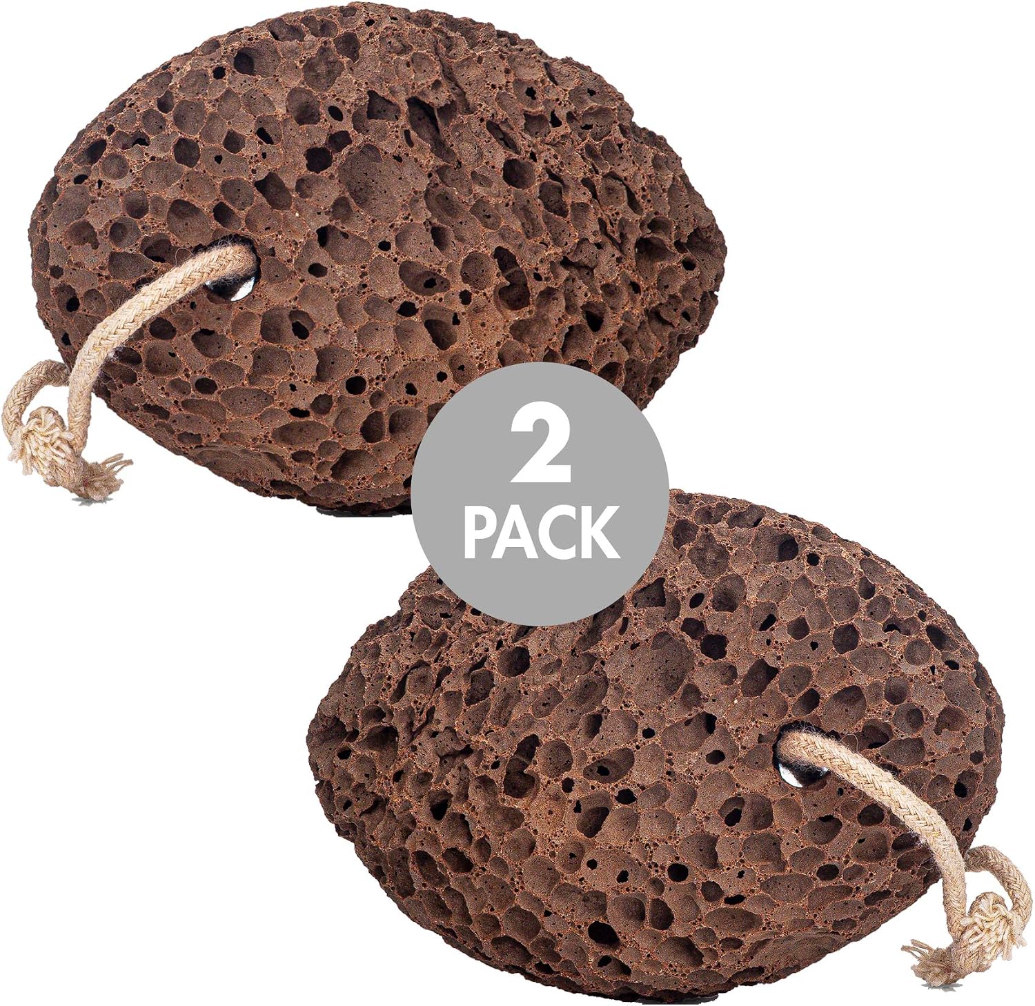 Detalle de Revitale Natural Volcanic Lava Pumice Foot Stone Pedicure Scrubber & Hard Skin Remover (2 Pack)