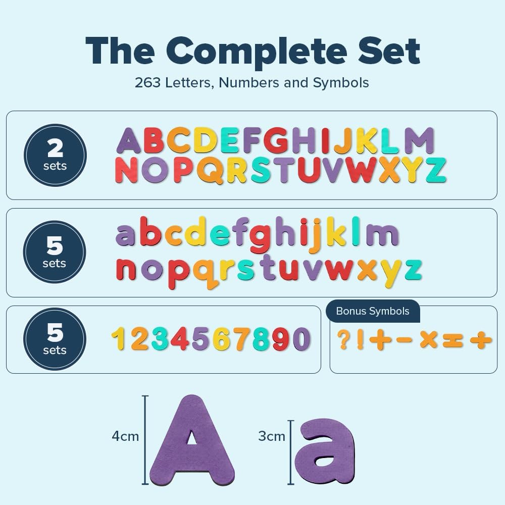 Detalle 2 de Magnetic Letters and Numbers 182+81 set