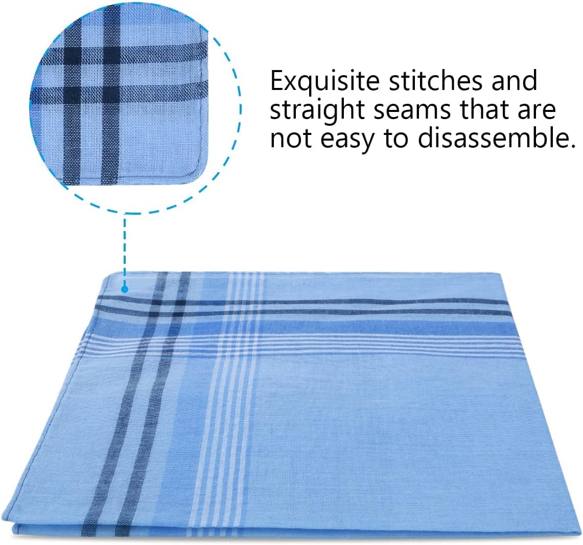 Thumbnail 3 de URAQT Men’s Handkerchiefs 12-Pack – soft gents hankies for pocket squares