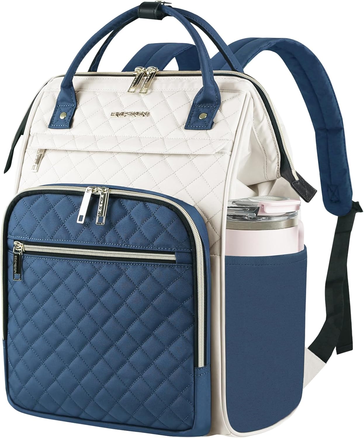 Detalle de EMPSIGN Laptop Rucksack Damen 17.3 Zoll – Wasserdicht, Elegant & Vielseitig
