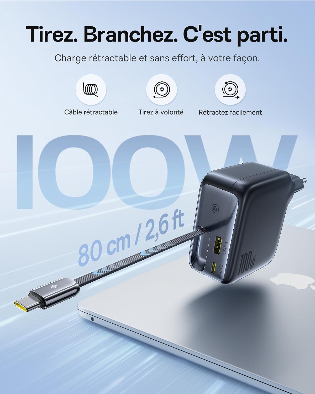 Detalle de Baseus Enercore chargeur USB-C 100 W