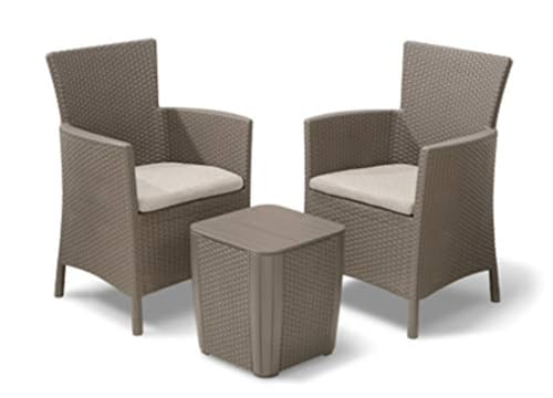 Keter Iowa 2 plazas con mesa auxiliar y cojines