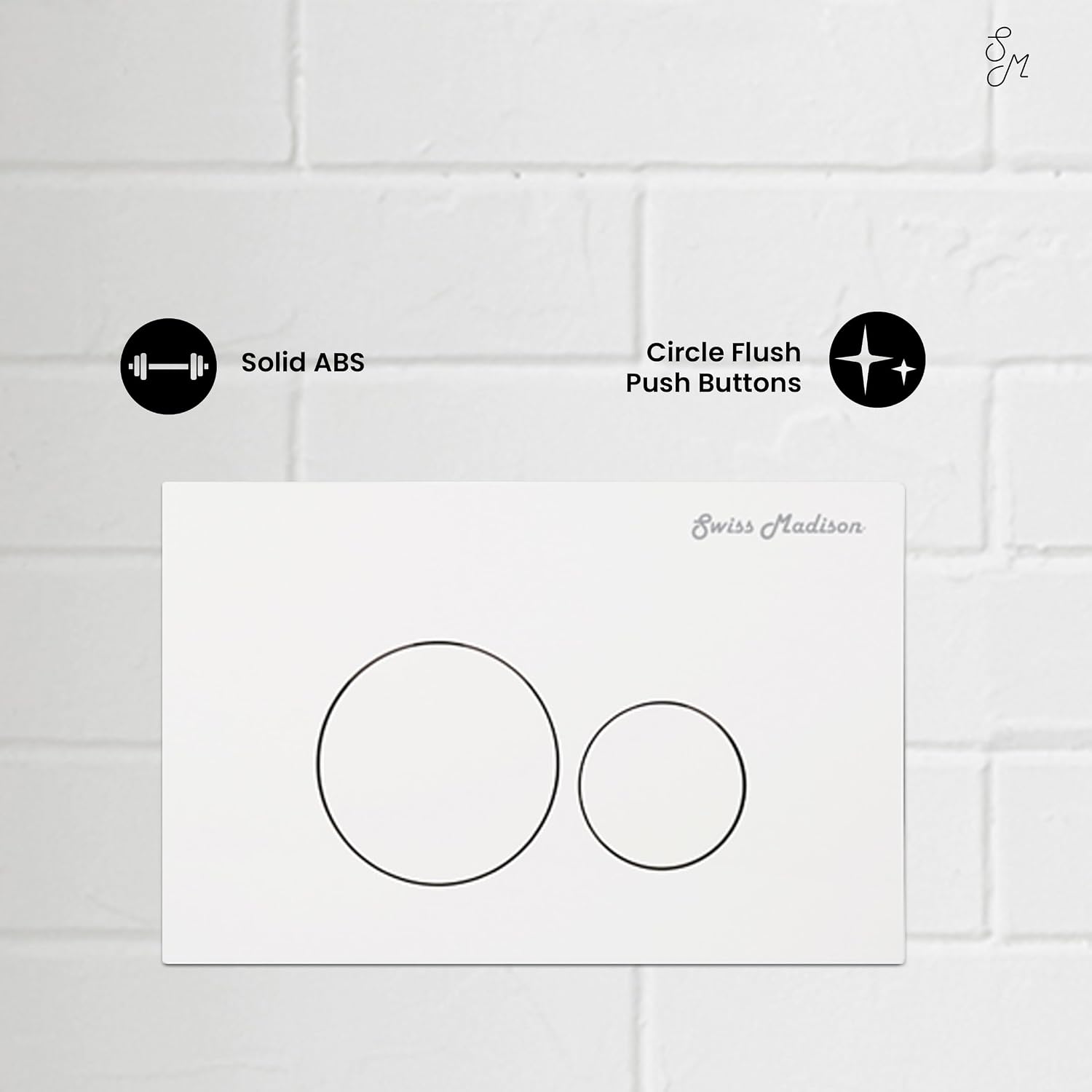 Detalle de Swiss Madison Actuator Flush Plate White