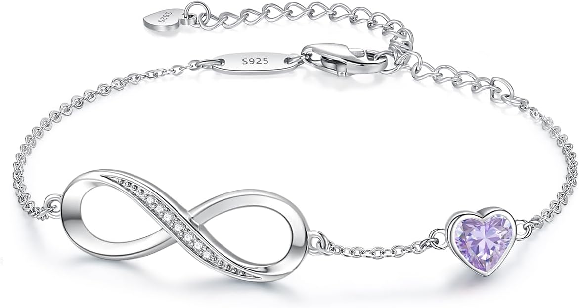 Thumbnail 6 de Bracelet femme LOUISA SECRET Argent 925 infini à cœur et initiale réglable