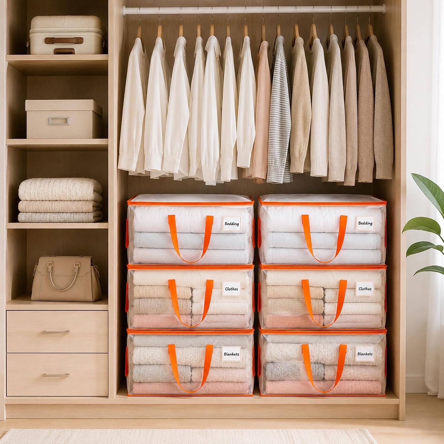 Thumbnail 2 de KYODOLED 10-Pack Clear Moving Bags: Heavy-Duty, Extra Large totes for Easy Relocation