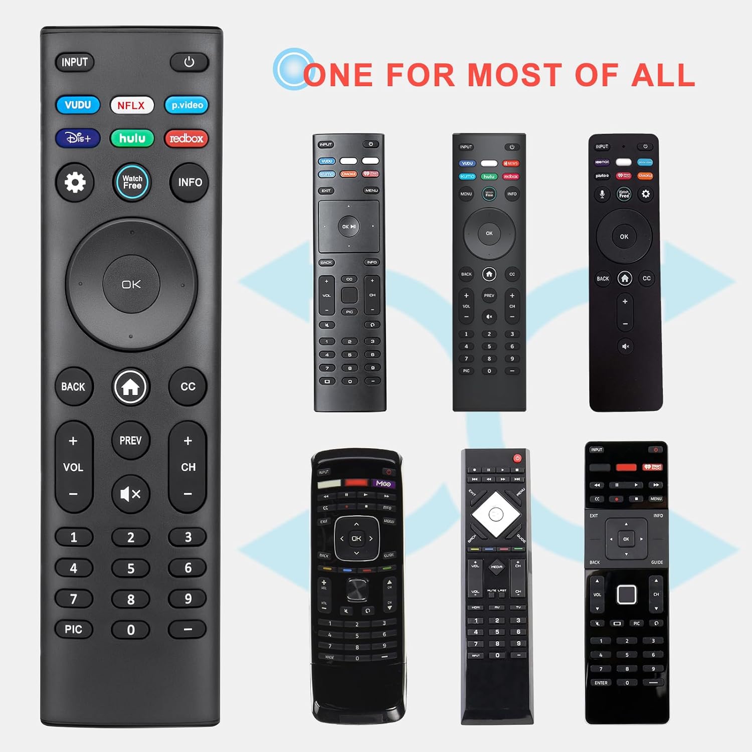 Detalle de Universal Remote Control XRT140 for VIZIO Smart TV (XRT136, XRT260, XRT270) – Replacement for Smartcast D/E/M/P/V/PX Series