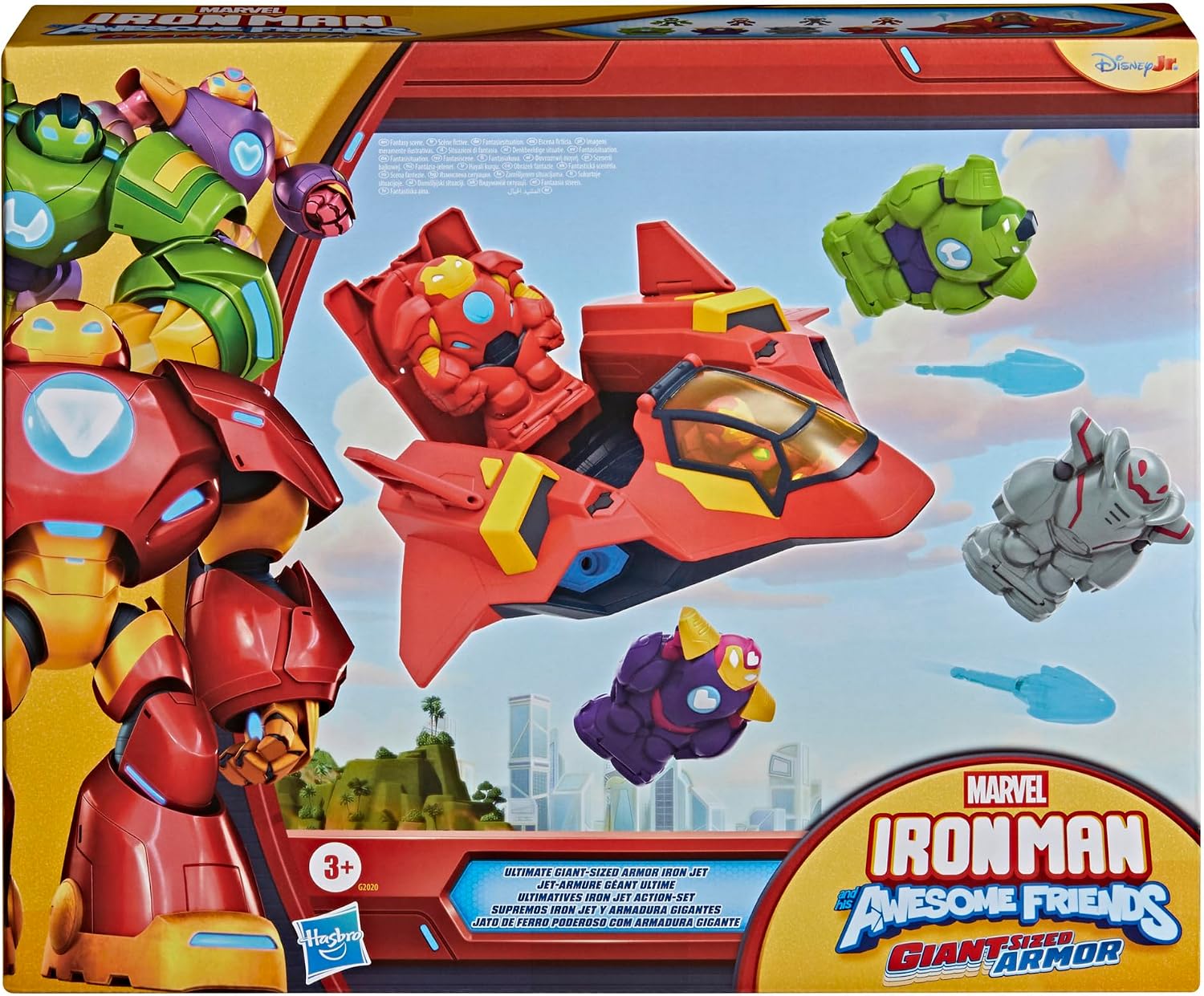 Detalle de Marvel Iron Man Ultimate Giant-Sized Armour Iron Jet Toy Set with 4 Figures