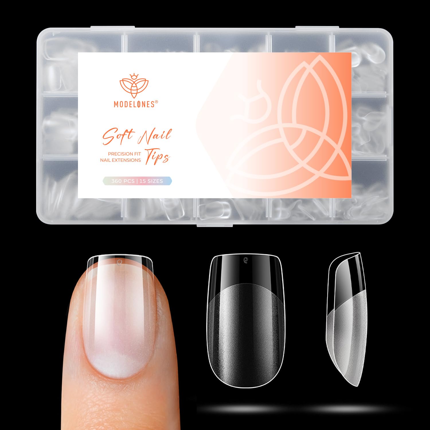 Detalle de Modelones Nail Tips 360 Stück Full Cover