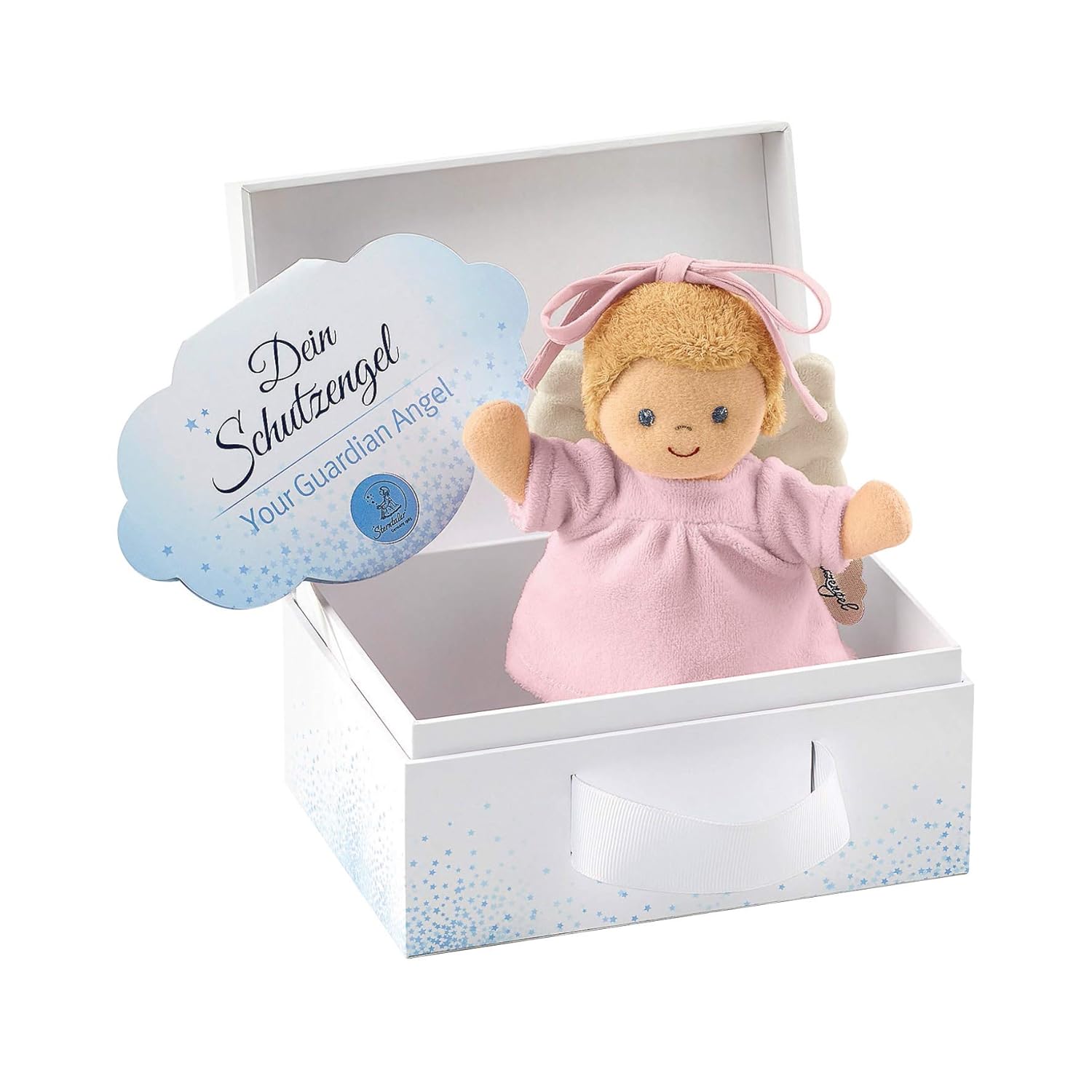 Sterntaler Mini-Spieluhr Schutzengel Rosa (17 cm) mit integriertem Spielwerk