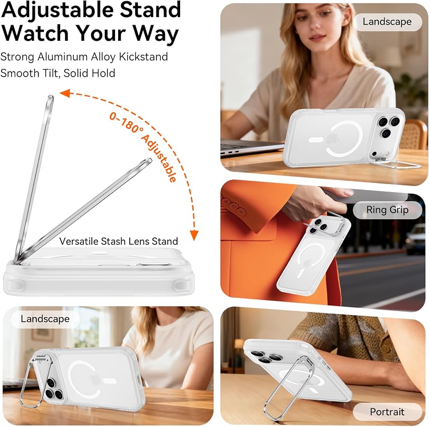 Thumbnail 2 de Peerock iPhone 17 Pro Case with Stash Stand 9H