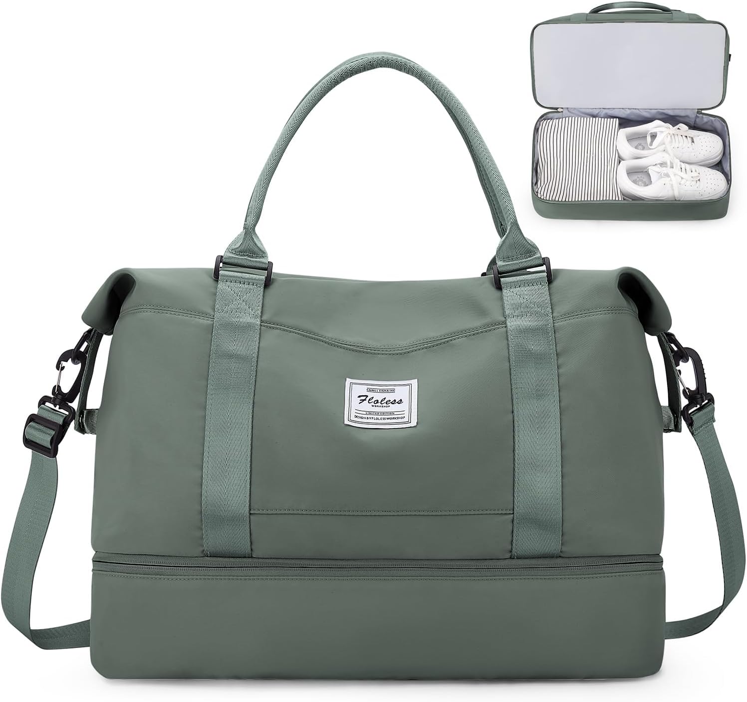 Detalle de Easyjet J2 Grün Reisetasche Damen Weekender Tasche