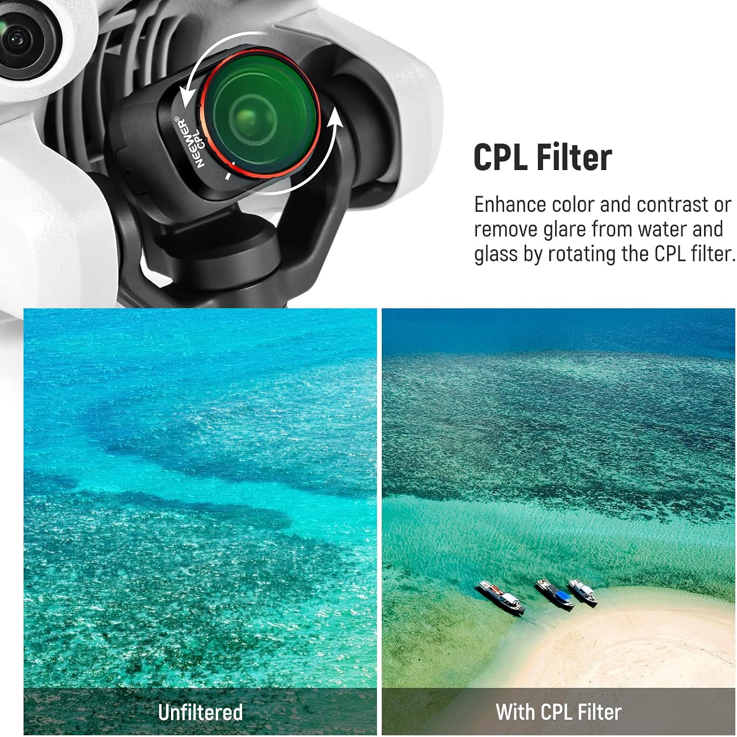 Thumbnail 3 de NEEWER ND & CPL Filter Set for DJI Mini 4 Pro (8 Pieces)