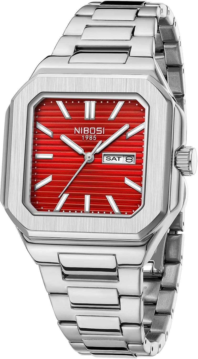 Detalle de NIBOSI orologio analogico da uomo quadrato