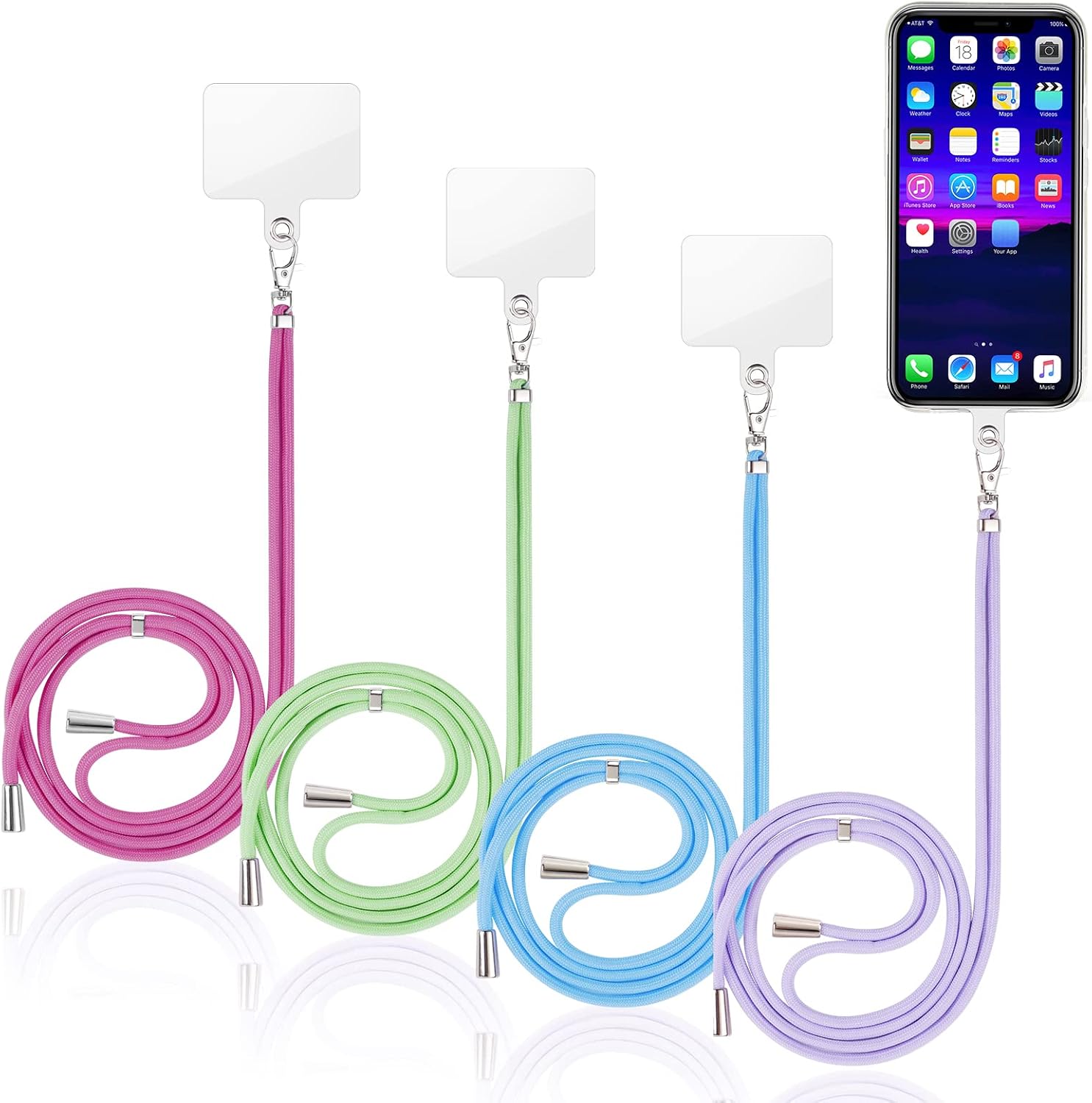 Detalle de Vicloon Adjustable Nylon Phone Lanyard with Neck, Crossbody and Wrist Wear