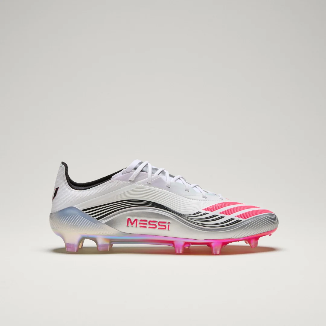 Detalle de adidas F50 Messi Elite bota de fútbol para césped natural seco (blanco)