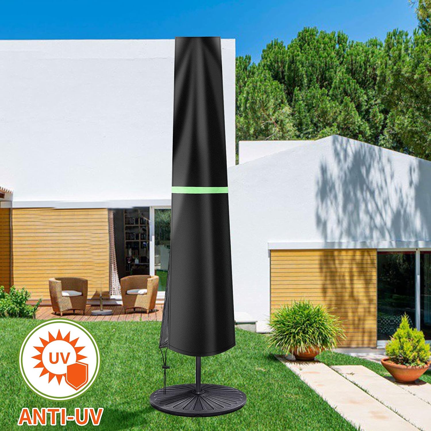 Thumbnail 6 de Cantilever Parasol Cover 190x30/50cm (Black) ☂