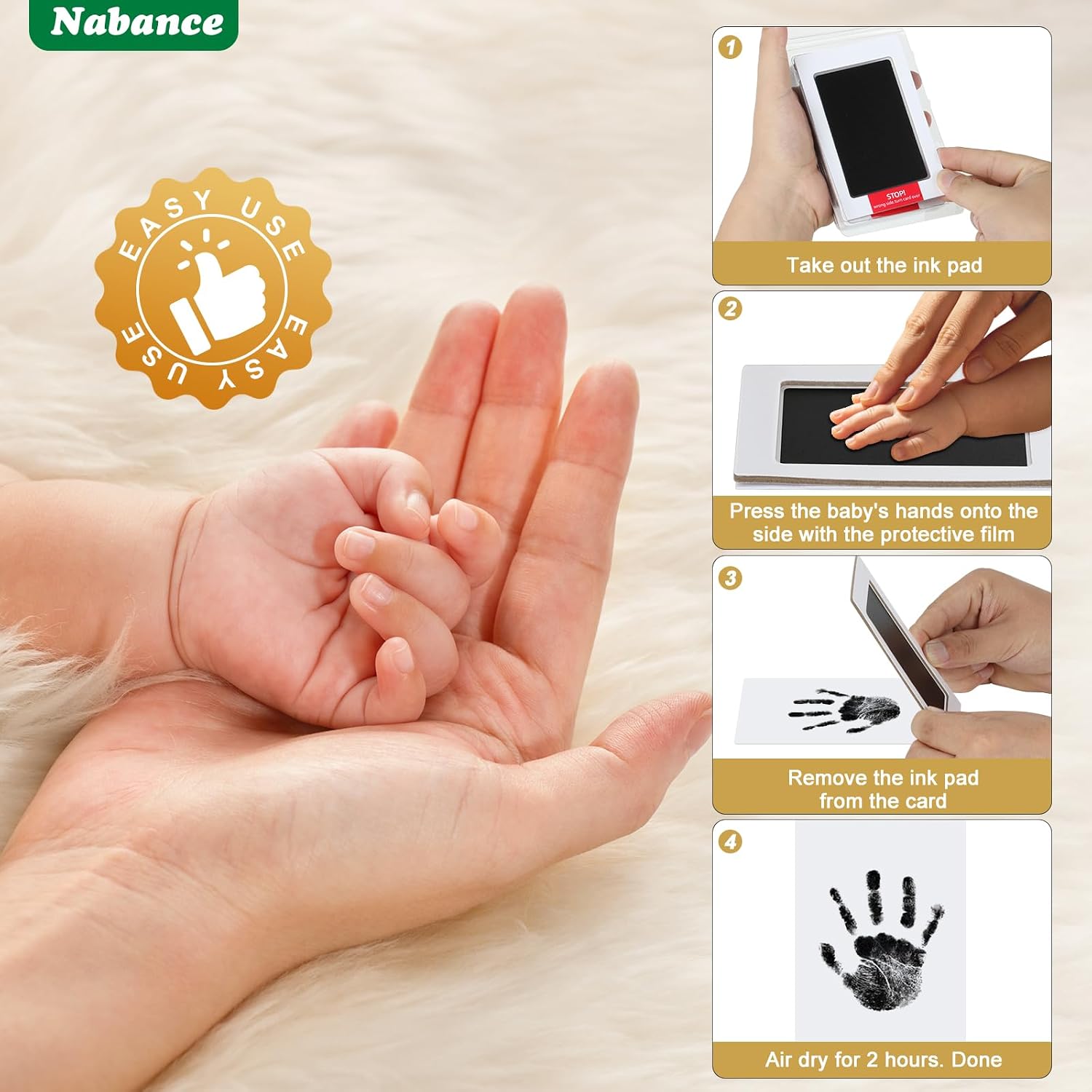 Thumbnail 3 de Baby inkless handprint kit for 0 to 6 months