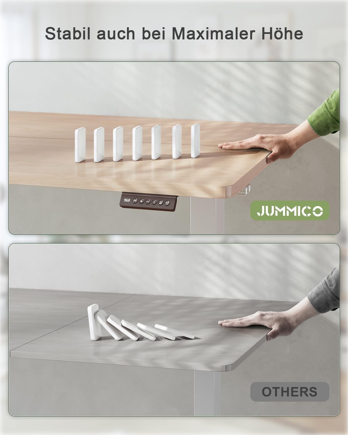 Thumbnail 6 de JUMMICO Höhenverstellbarer Schreibtisch 100×60 cm