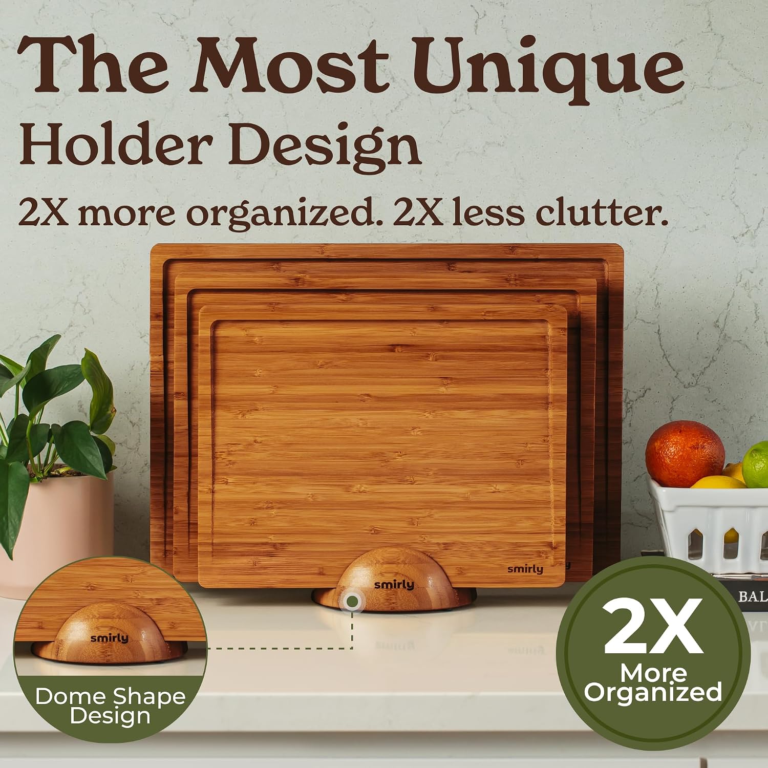 Detalle 2 de SMIRLY Wood Cutting Board Set 3pc 🍽