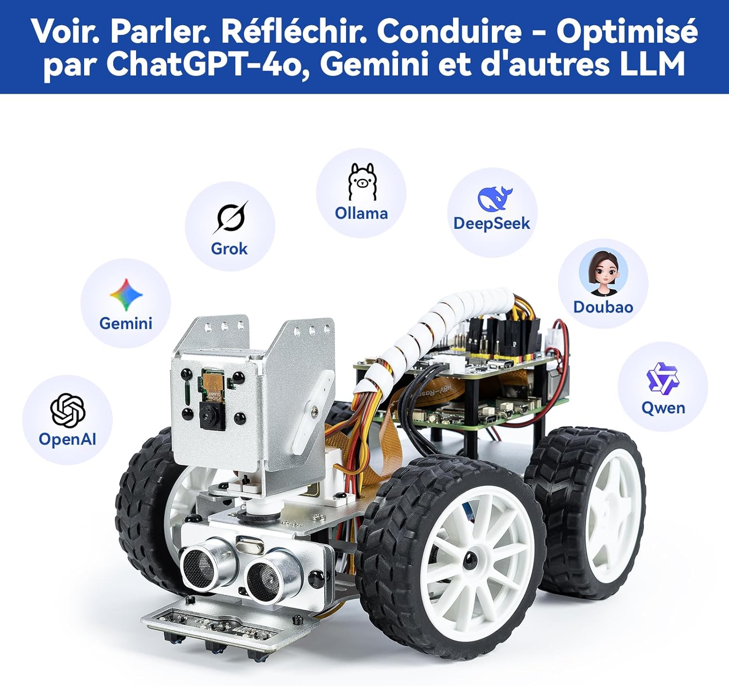Thumbnail 1 de SunFounder Kit robotique PiCar-X AI pour Raspberry Pi 5/4/3B+/Zero 2W