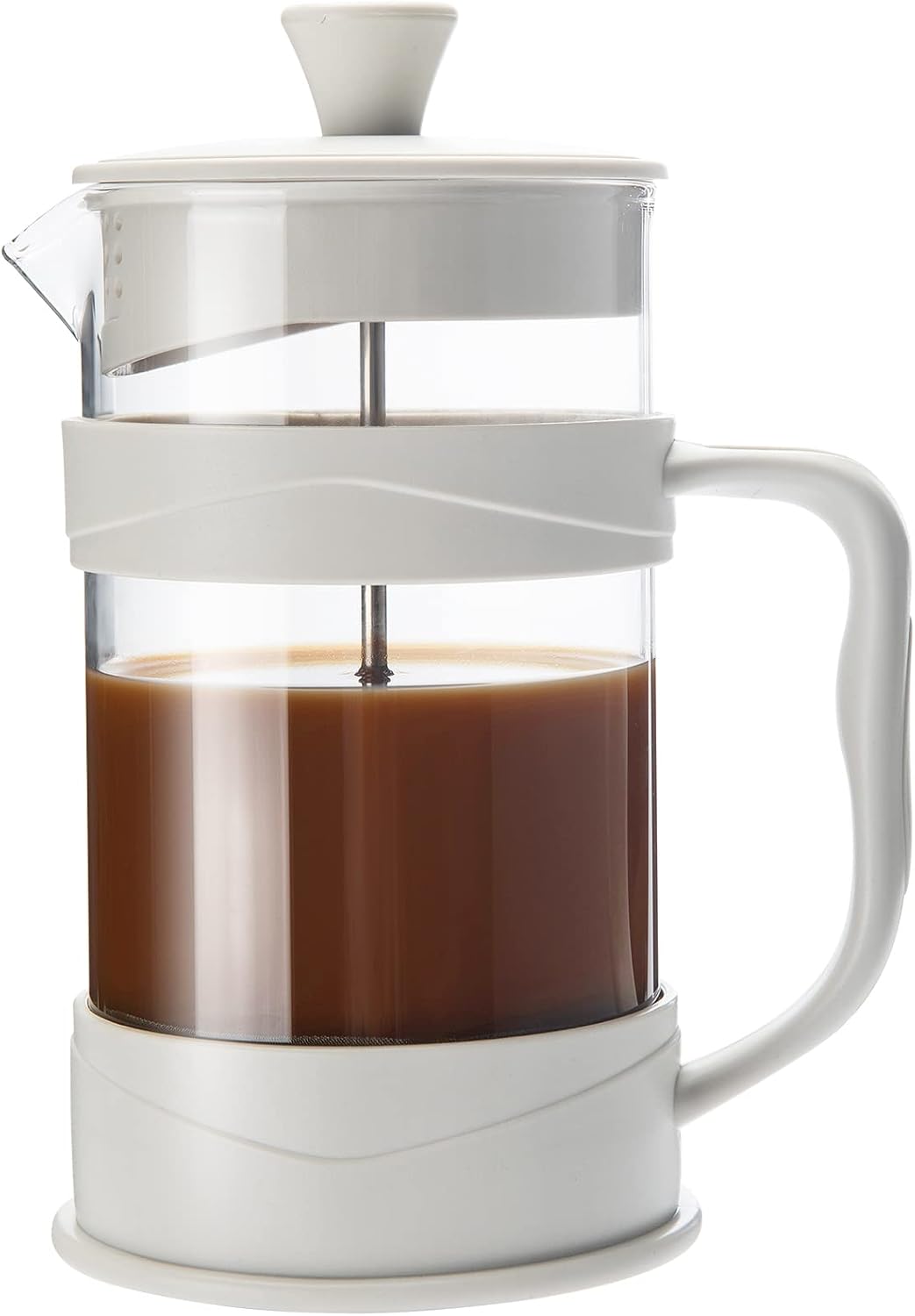 Detalle de PARACITY Französische Presse French press-koffiezetapparaat, 350 ml, wit