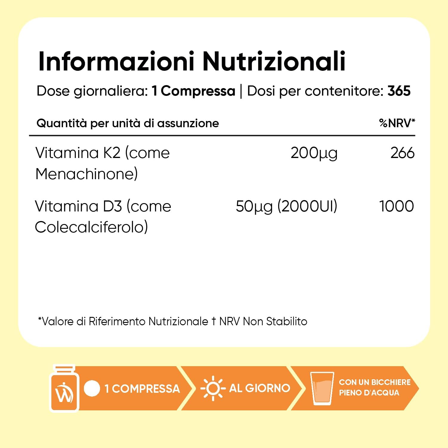 Thumbnail 4 de Vitamina D3 + K2 WeightWorld: 1 compressa al giorno, 365 compresse, 2000 UI D3 e MK-7 200 μg per un anno di supporto osseo