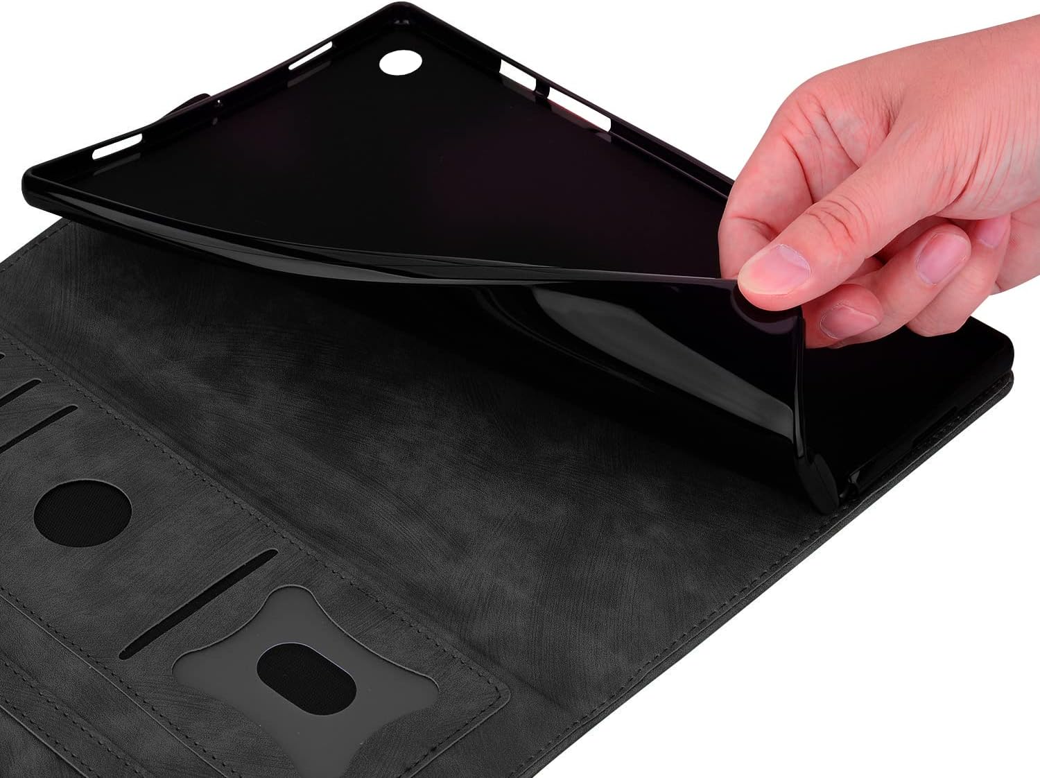 Thumbnail 4 de Succtopy Hülle Lenovo Tab M10 3rd Gen 10.1 Zoll 2022 – PU-Leder Wallet Case mit Stifthalter, Standfunktion und Kartenfächern (TB-328FU/TB-328XU)