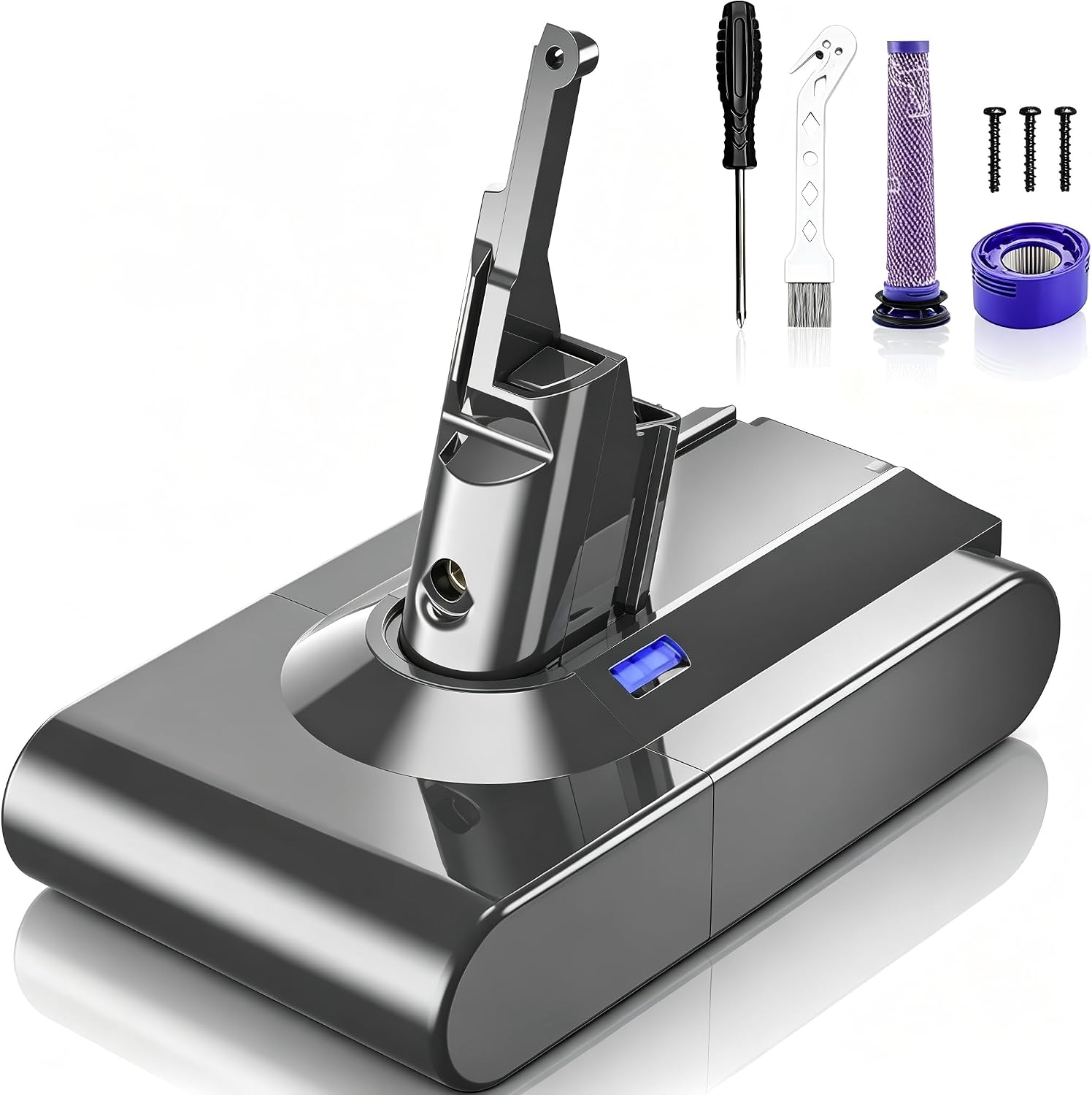 Detalle de Powtree V8-vervangingsaccu voor Dyson SV10, 21,6 V Li-ion