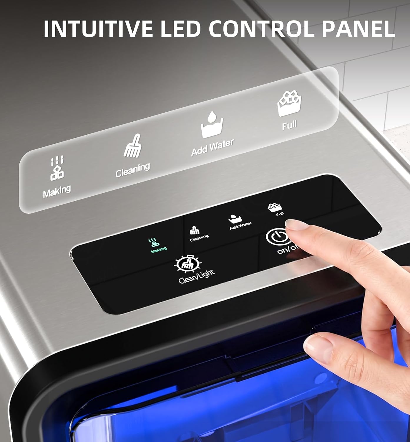 Detalle de Antarctic Star BS-303 Countertop Nugget Ice Maker, 35 lbs/day, Self-Cleaning
