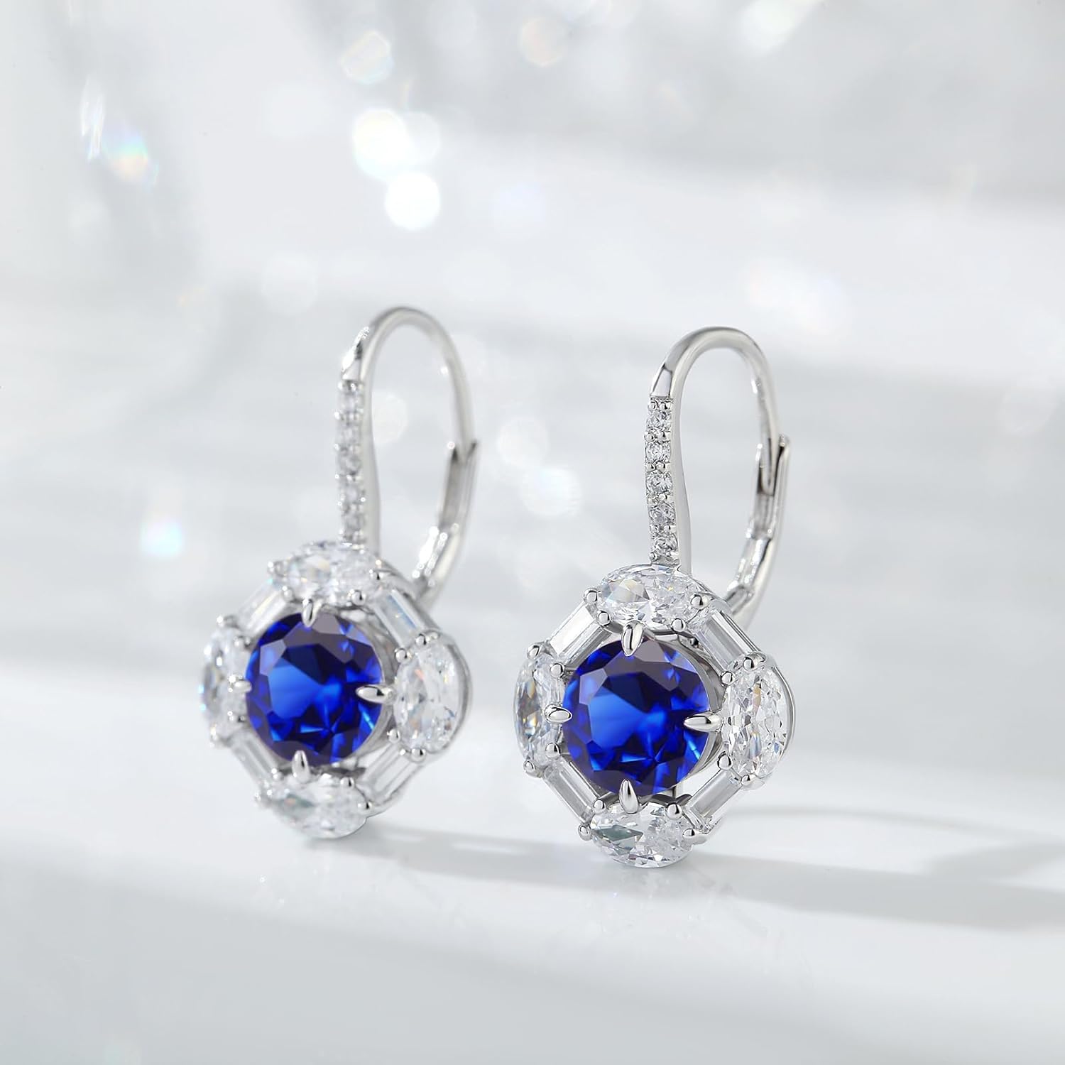 Thumbnail 4 de Jiamiaoi Ohrringe Hängend aus 925 Sterling Silber, 18 Karat Weißgold plattiert mit 4A+/Zirkonia
