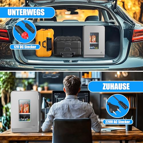 Detalle de KESSER Mini réfrigérateur 2 en 1 15 L – Glacière portable avec chauffage et alimentation AC/DC