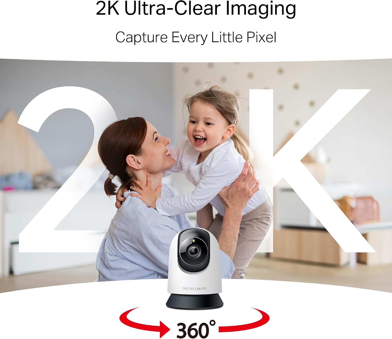 Detalle de MERCUSYS MC210 2K 3MP Indoor Camera