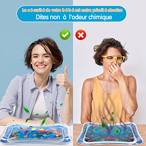 Detalle de Infinno tapis d’éveil aquatique gonflable pour bébé, motifs marins, 26 x 20 pouces