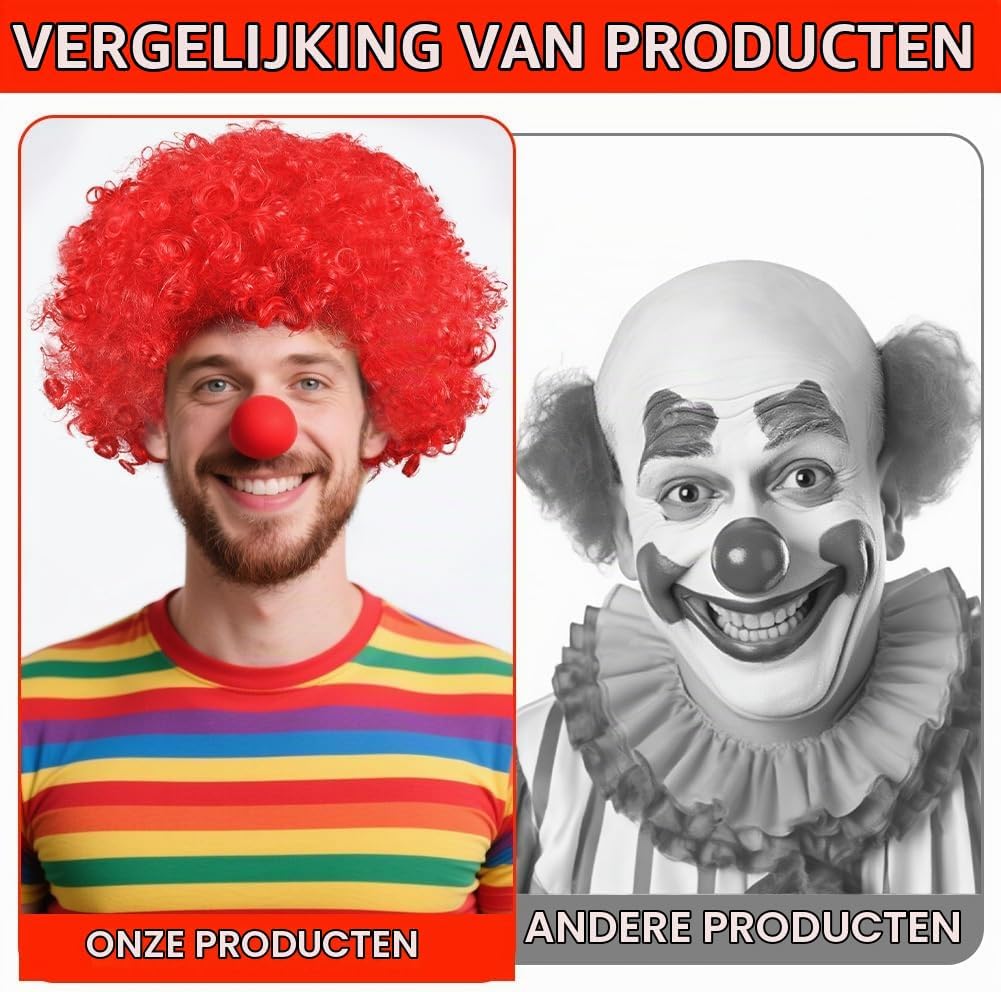 Detalle 2 de BSBUY 5189655 afropruik, rood en krullend met hittebestendige vezels