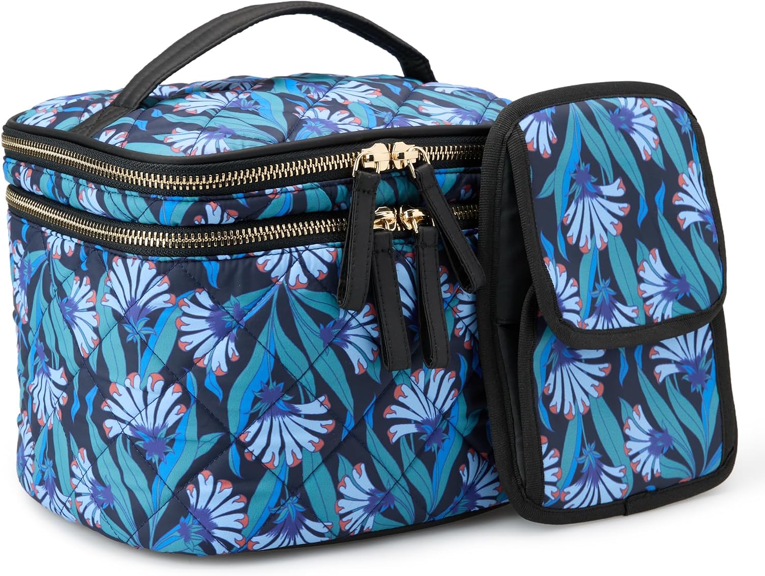 Thumbnail 6 de Amazon Essentials Damen gesteppt Multifunktionale Kosmetiktasche mit Pinsel Fächern – Organizer für Schminktisch & Reise