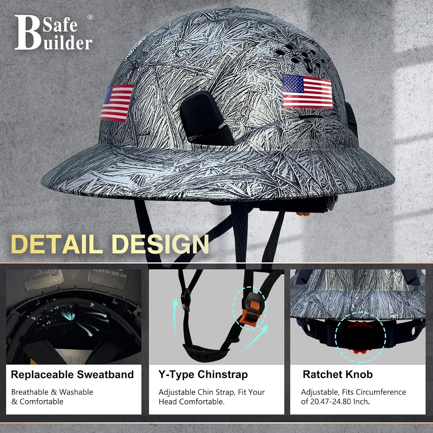 Detalle 2 de SAFEBUILDER Full-Brim Hard Hat WB-1