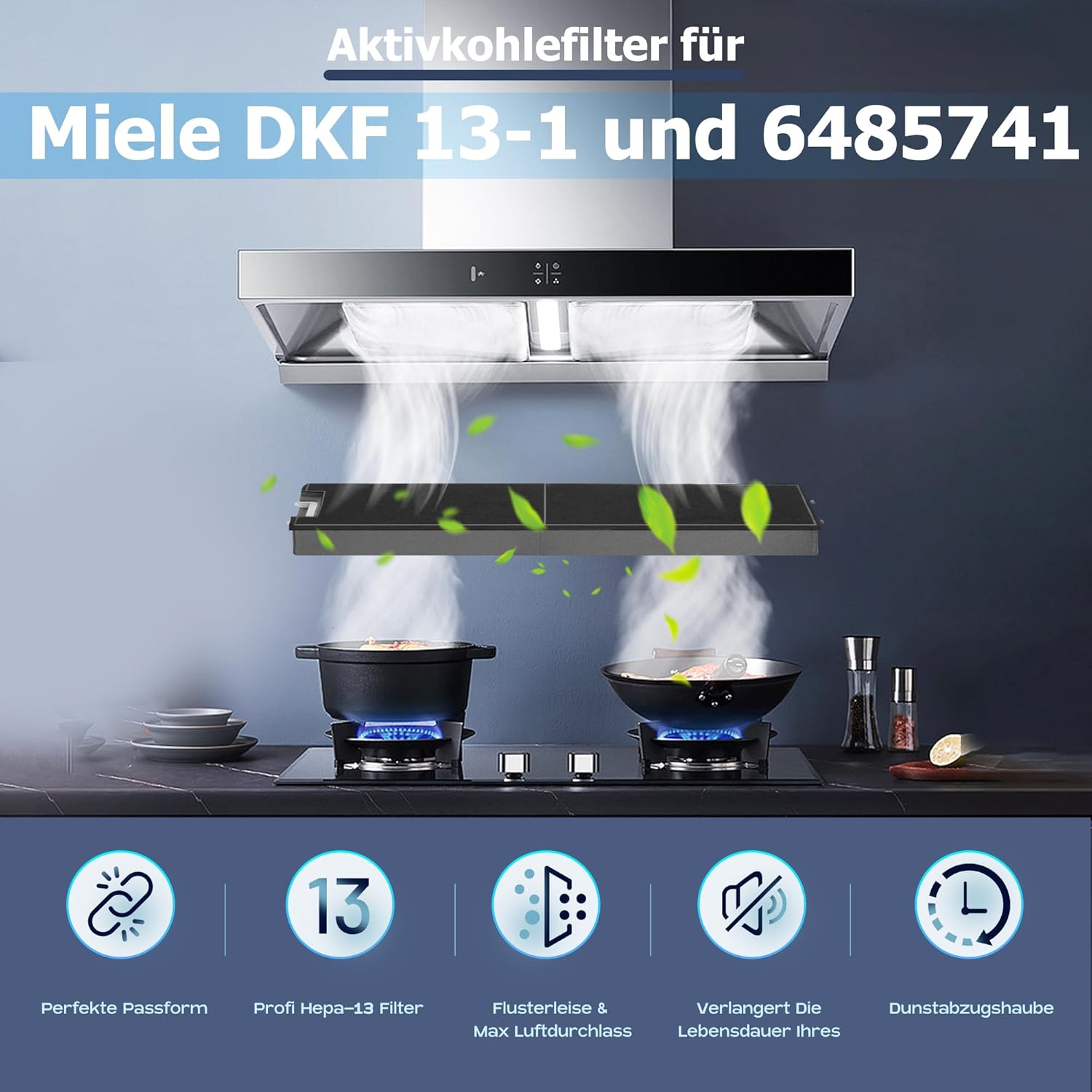 Thumbnail 2 de Yelid Aktivkohlefilter für Miele DKF13-1